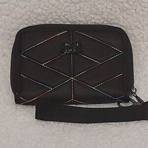 Lug Rodeo 2 Compact RFID Wallet (Black Rainbow Stitch)